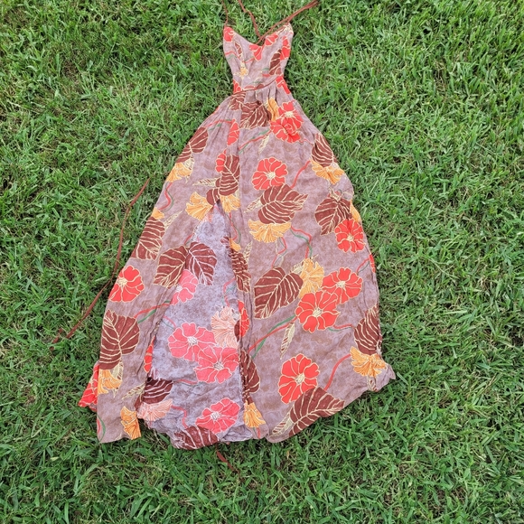 Urban Outfitters Athena Maxi Gauze Dress  P/S floral tropical vacation luau - Picture 9 of 9